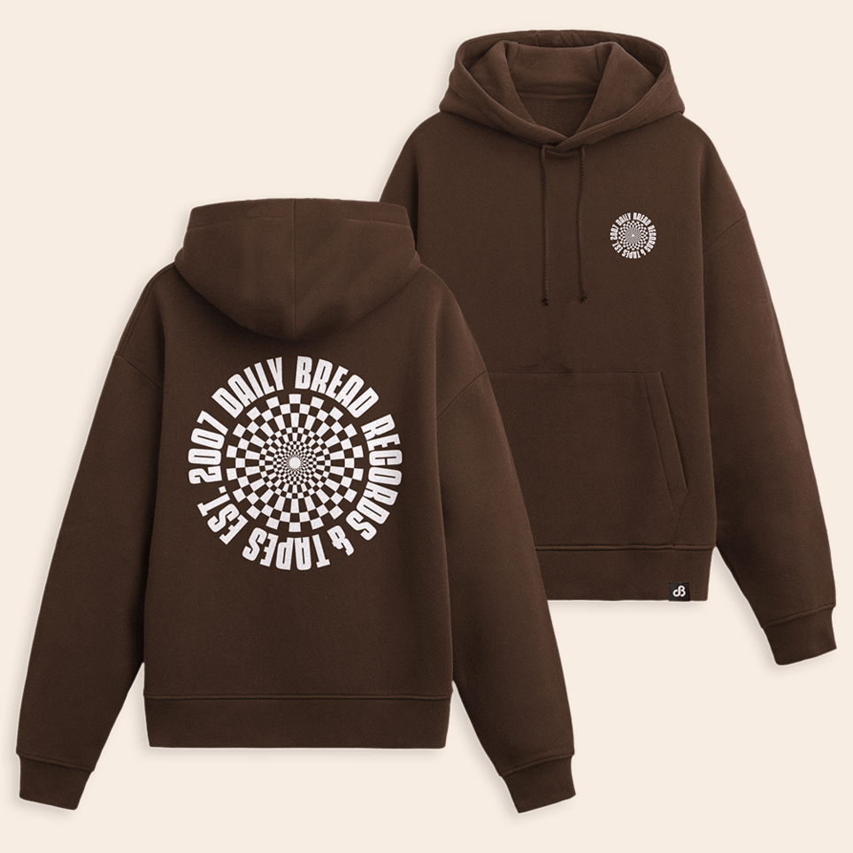 Checkered R And T Brown Hoodie Daily Bread Merch Dad Birthday Gifts For Father's Day 2025