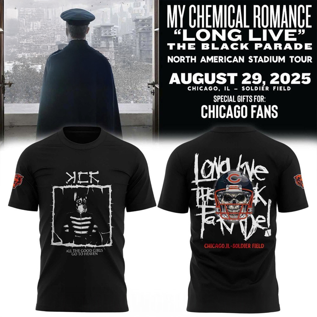 Chicago Bears X MCR 2025 Tour T-Shirt Chicago Bears Merch Gifts For Fans