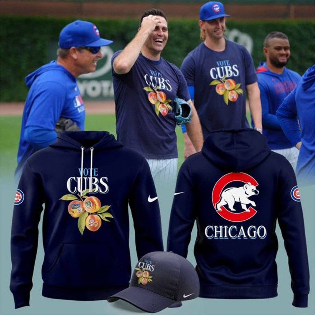 Chicago Cubs 2025 Vote Cubs Hoodie Chicago Cubs Merch Gift Ideas For Fans