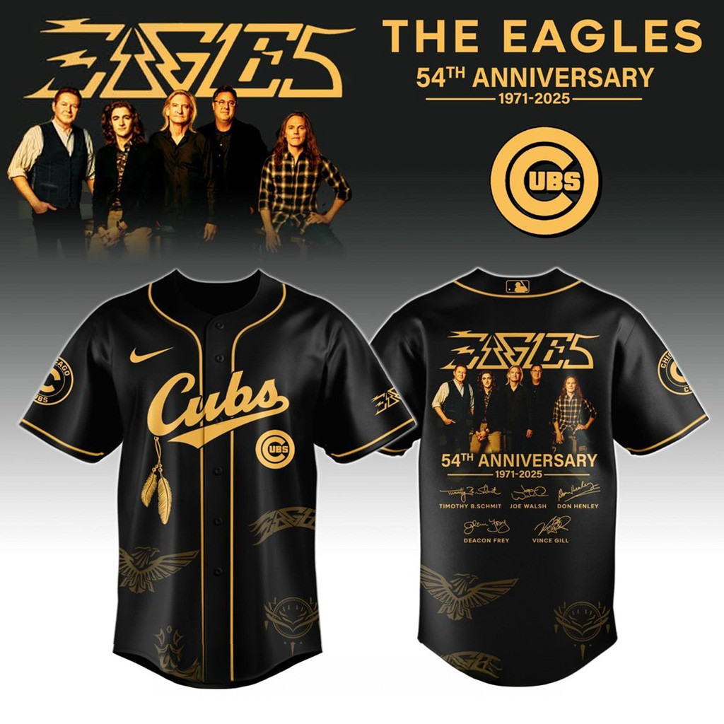 Chicago Cubs X Eagles Band Music Jersey Shirt 2025 Father Daughter Gifts