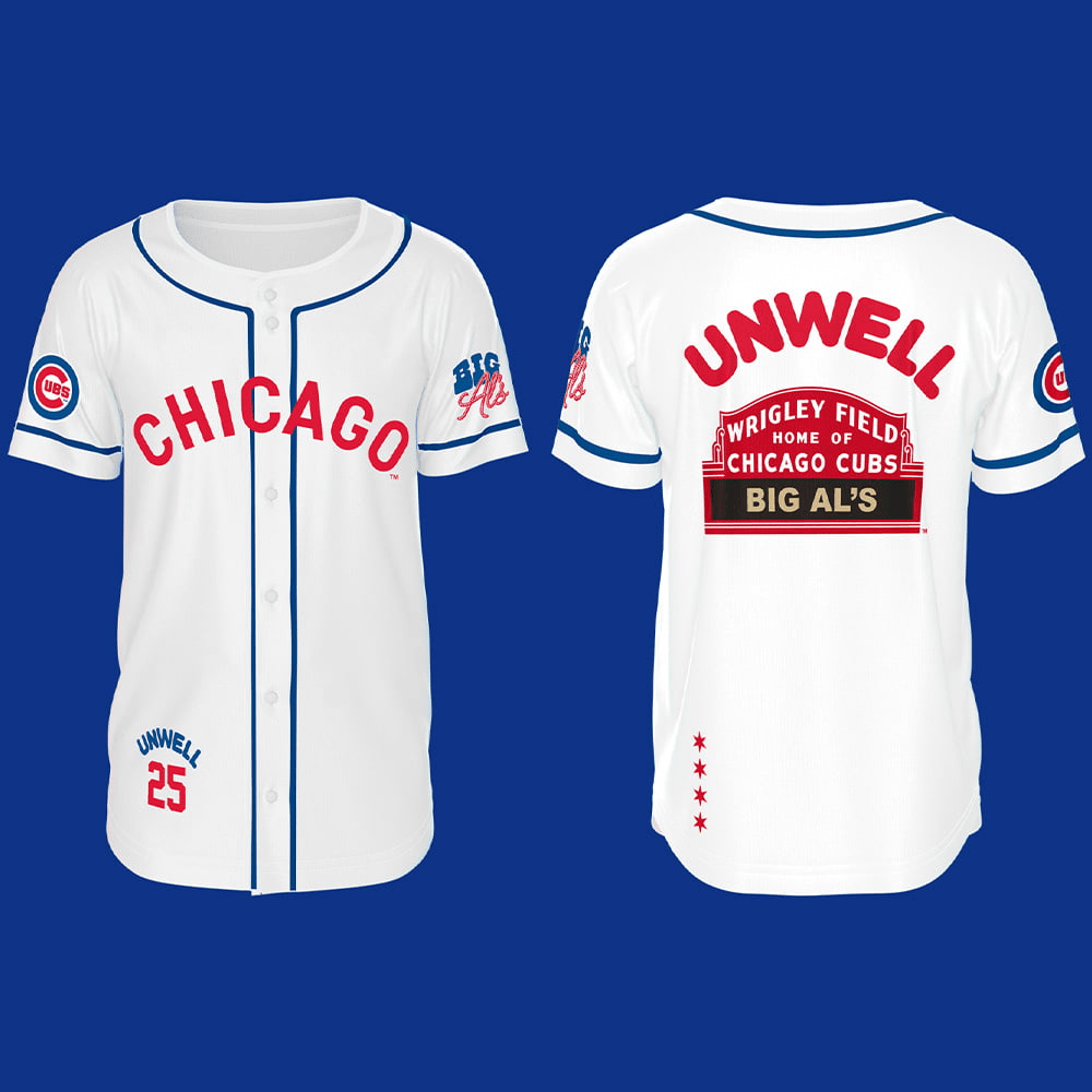 Chicago Cubs X Unwell Merch 2025 Cubs Big Al's Takeover Jersey Gifts For Wife