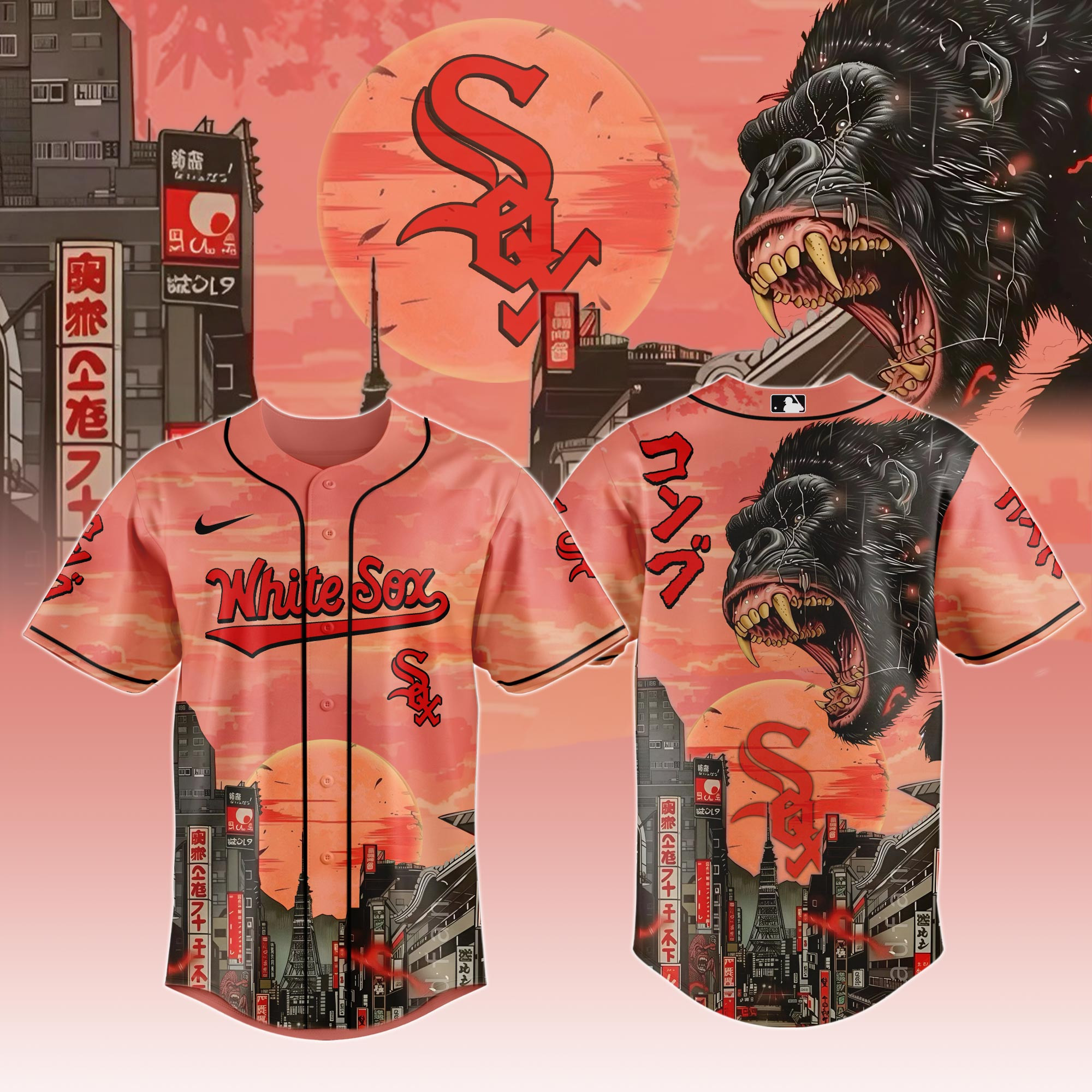 Chicago White Sox Mlb X Japanese Heritage Kong Baseball Jersey For Fans
