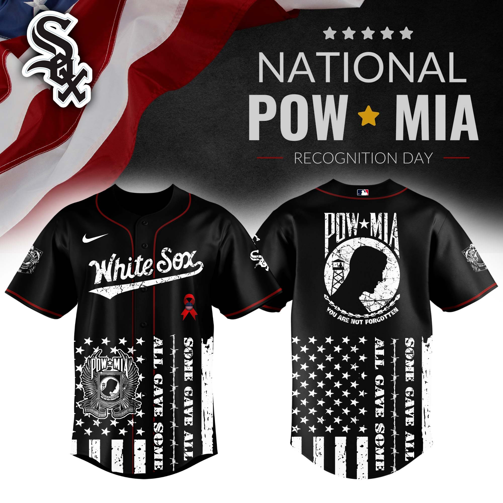 Chicago White Sox Mlb X National Powmia Recognition Day Baseball Jersey For Fans