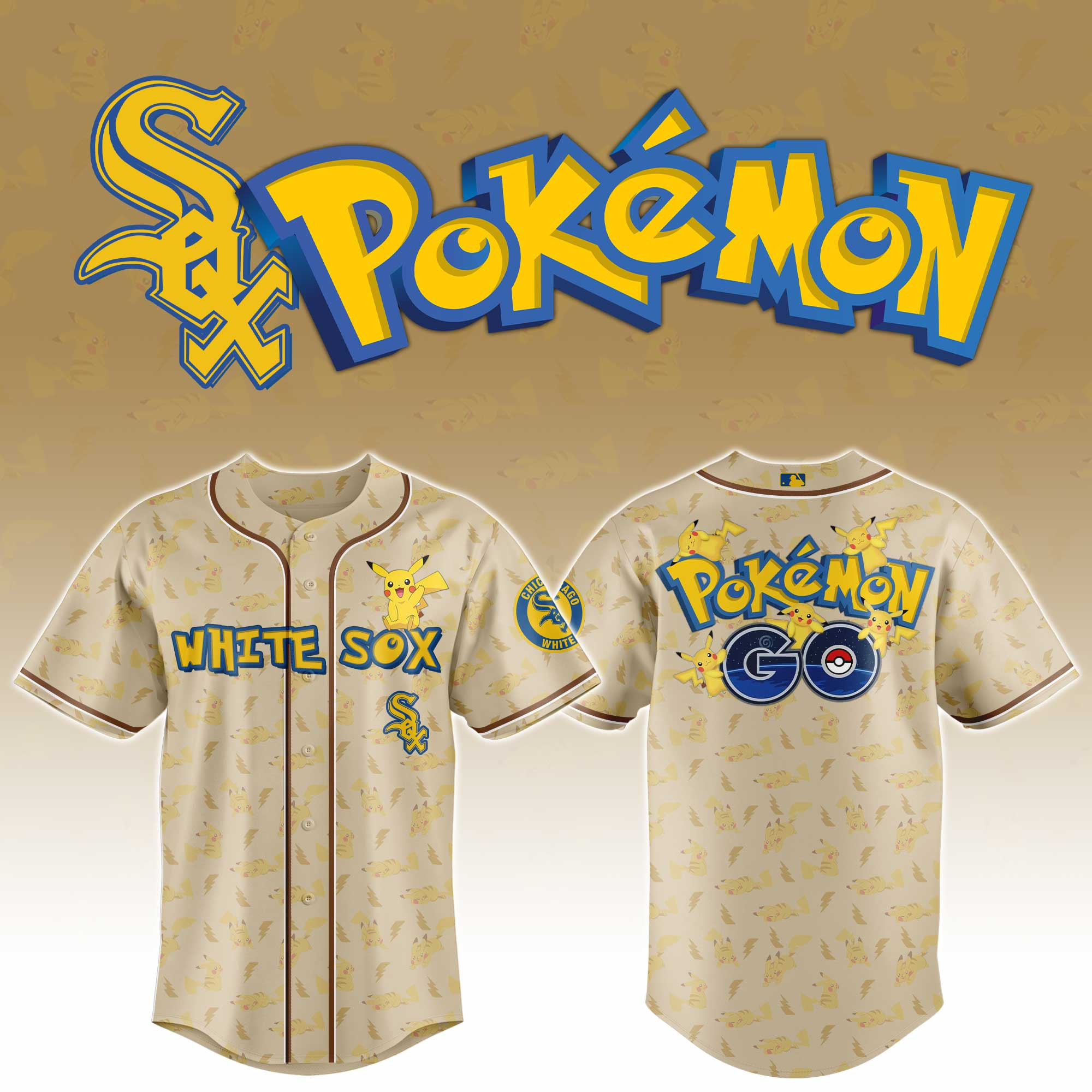 Chicago White Sox Mlb X Pokemon Go Master Baseball Jersey For Fans