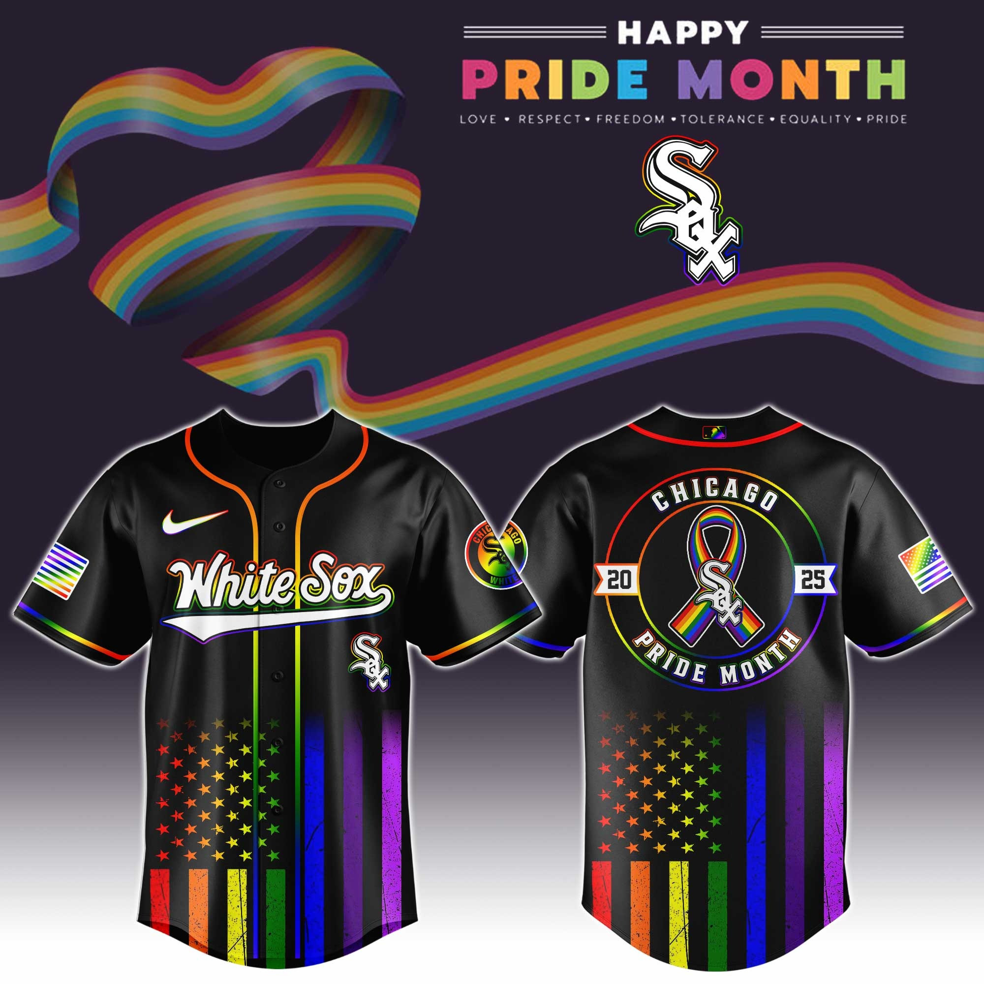 Chicago White Sox Special Pride Month Jersey Gifts For Baseball Fans