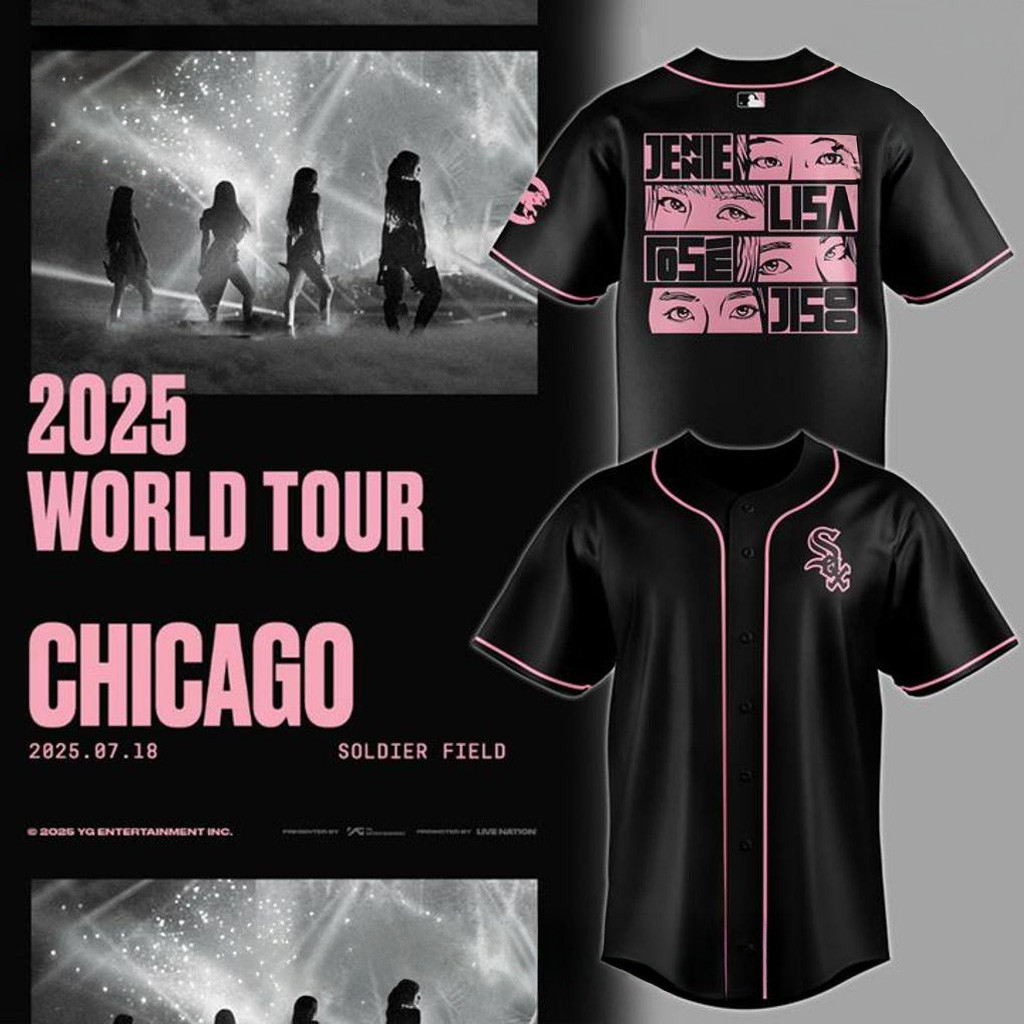 Chicago White Sox x Blackpink 2025 World Tour Special Baseball Jersey Gifts For Fans