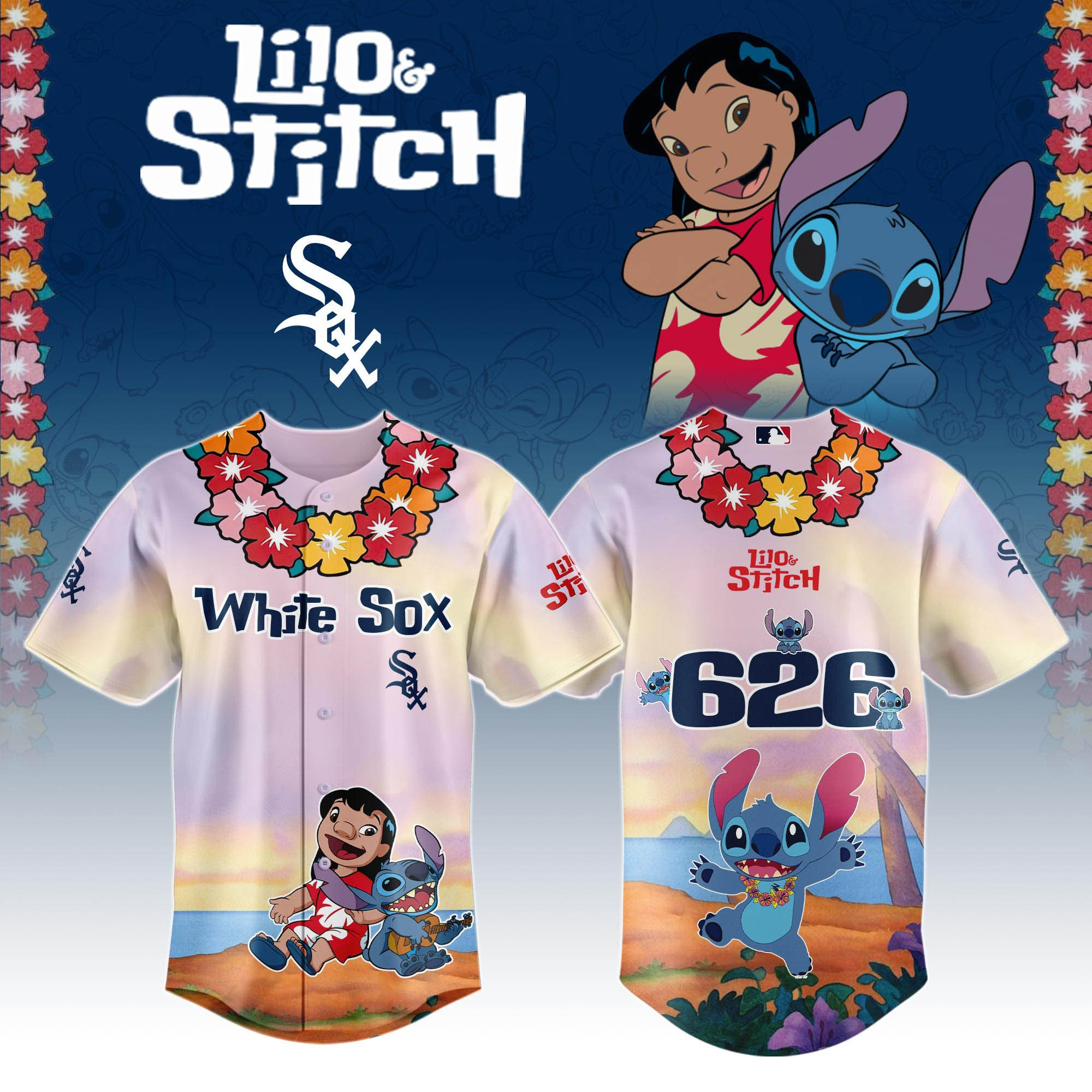 Chicago White Sox x Lilo And Stitch Special Edition Jersey 2025 Chicago White Sox Merch