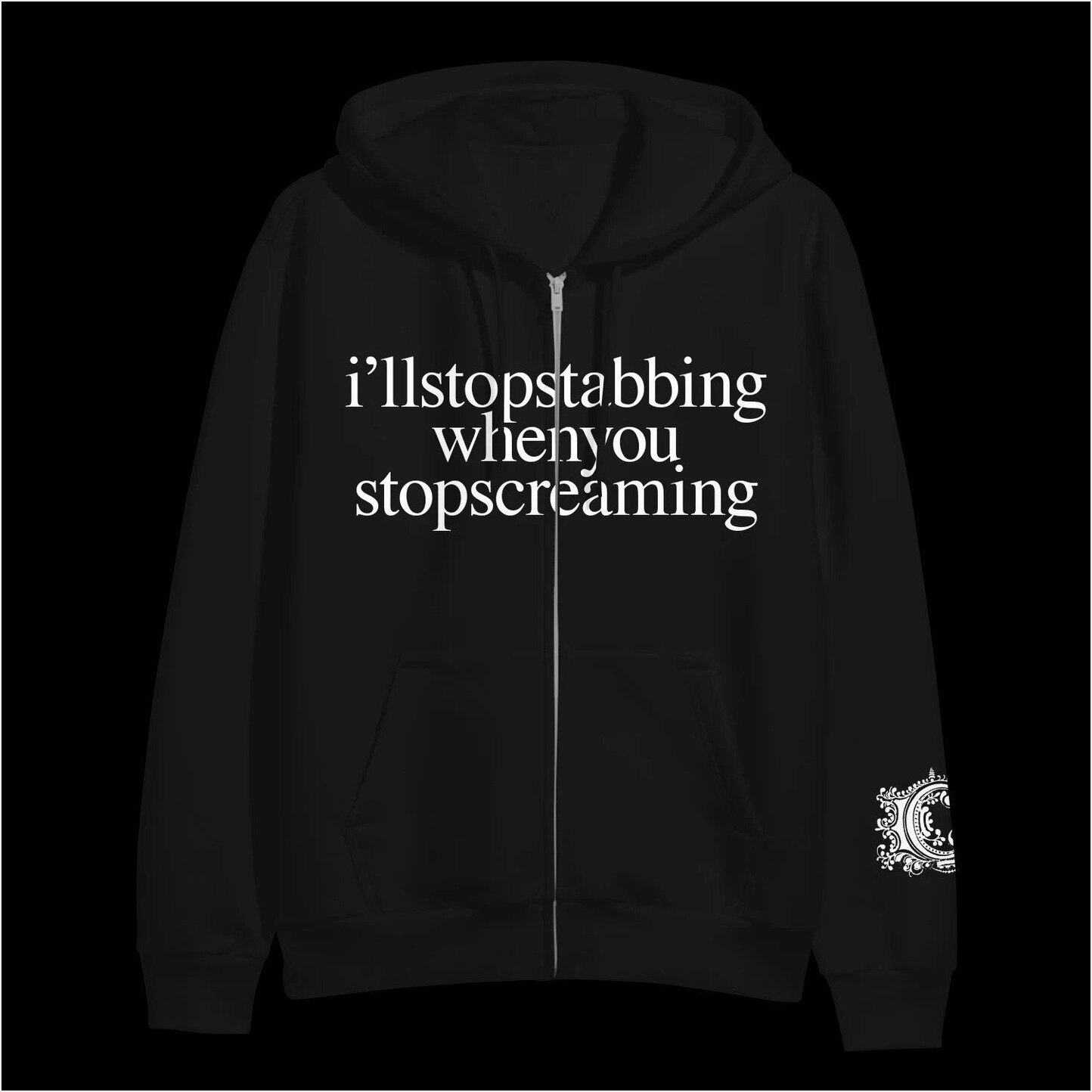 Chiodos I'll Stop Stabbing When You Stop Screaming Zip Hoodie Chiodos Merch Gifts For BFF