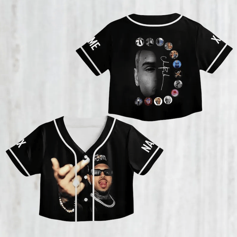 Chris Brown Breezy Bowl XX Tour Crop Top Jersey Gifts For Musicians