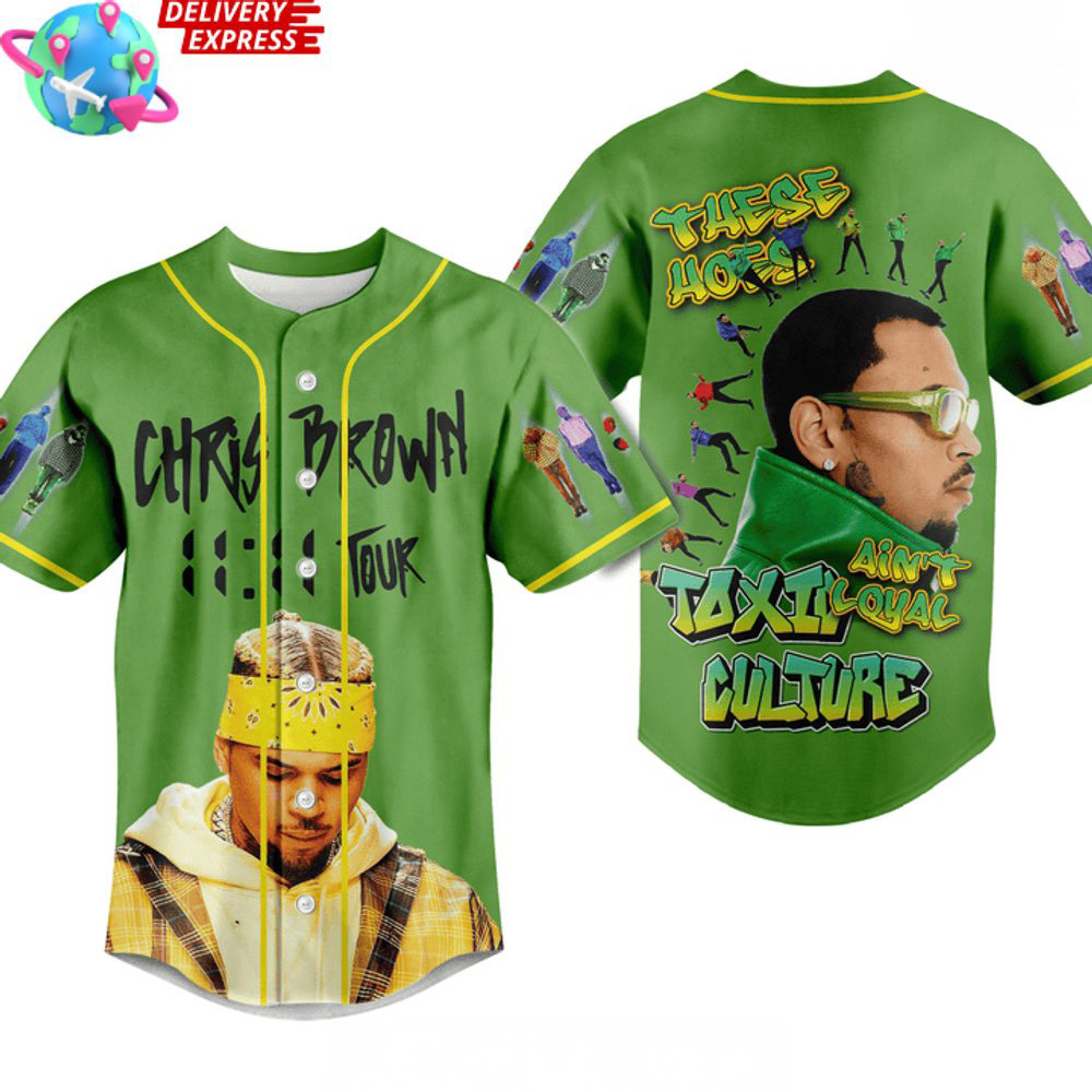 Chris Brown Merch Chris Brown 11:11 Tour Baseball Jersey Dad Gifts For Father's Day 2025