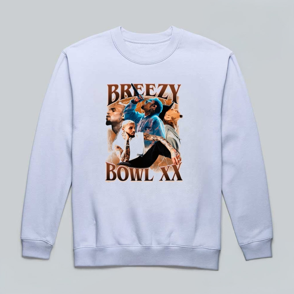 Chris Brown Tour Breezy Bowl XX Concert Bootleg 2025 Sweatshirt Best Gifts For Music Lovers