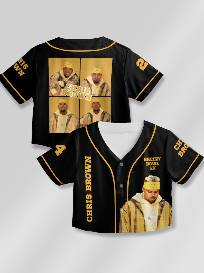 Chris Brown Years Of Career Anniversary Tour World Crop Top Jersey Gifts For Musicians