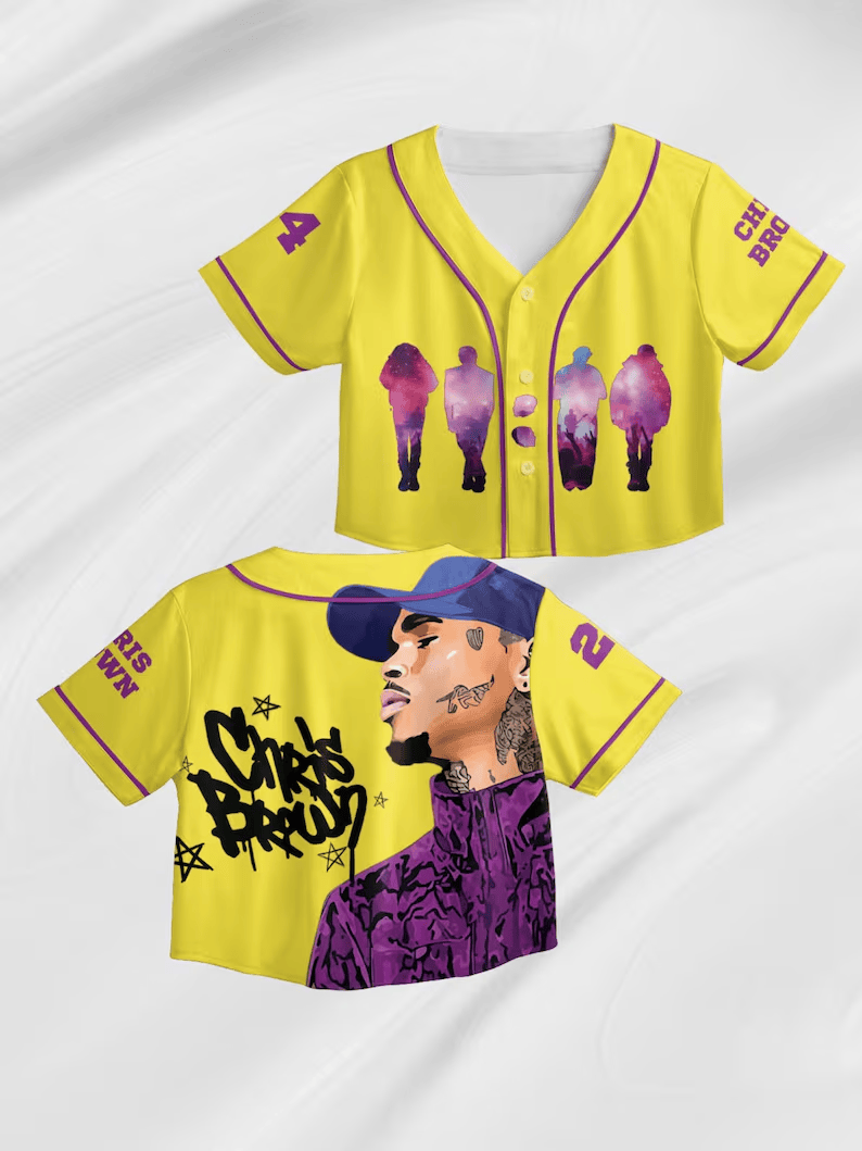 Chris Brown Years Of Career Anniversary Tour World Crop Top Jersey Musical Gifts For Adults