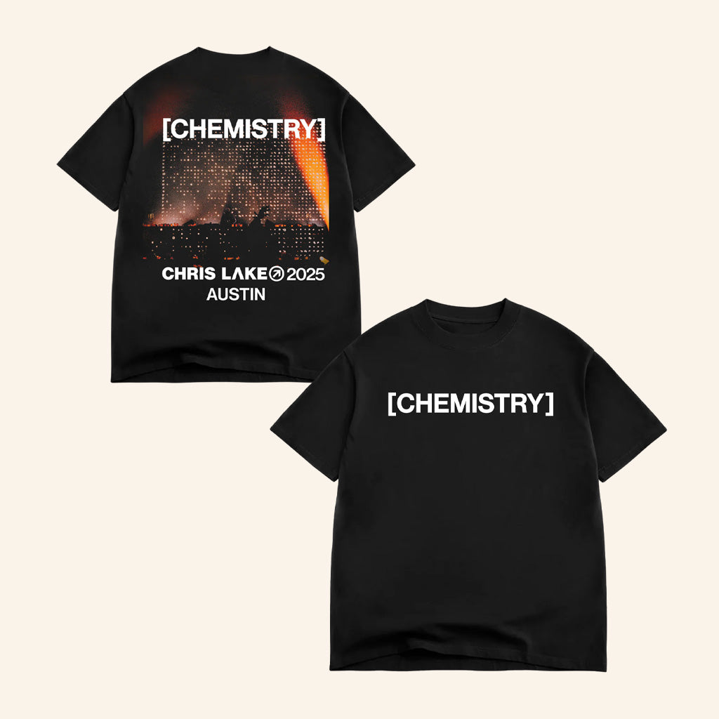 Chris Lake Merch Chemistry Austin Show T-Shirt Black Austin Chemistry Album Tour 2025 Apparel