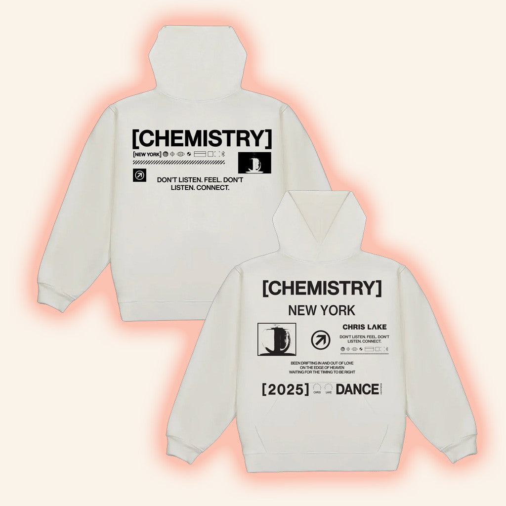 Chris Lake Merch New York Dance Hoodie White New York Chemistry Album Tour 2025 Apparel Gifts