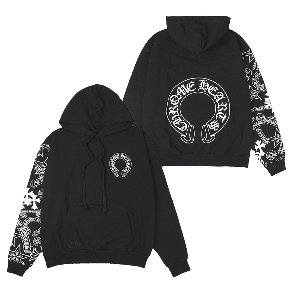 Chrome Hearts Hoodie Chrome Hearts Horseshoe Floral Hoodie Father's Day Gifts