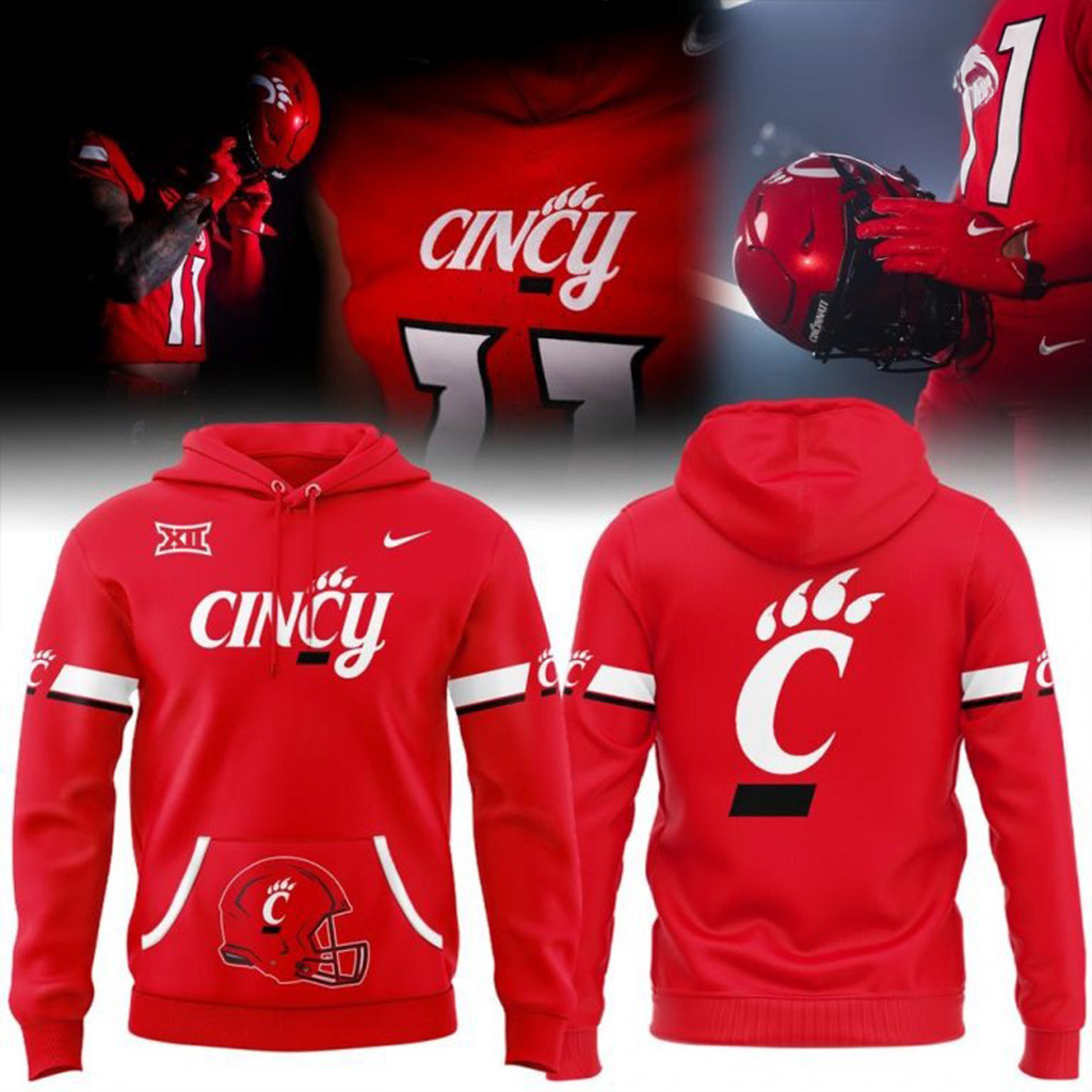 Cincinnati Bearcats Football New 2025 Hoodie Cincinnati Bearcats Merch Football Fan Gift Ideas