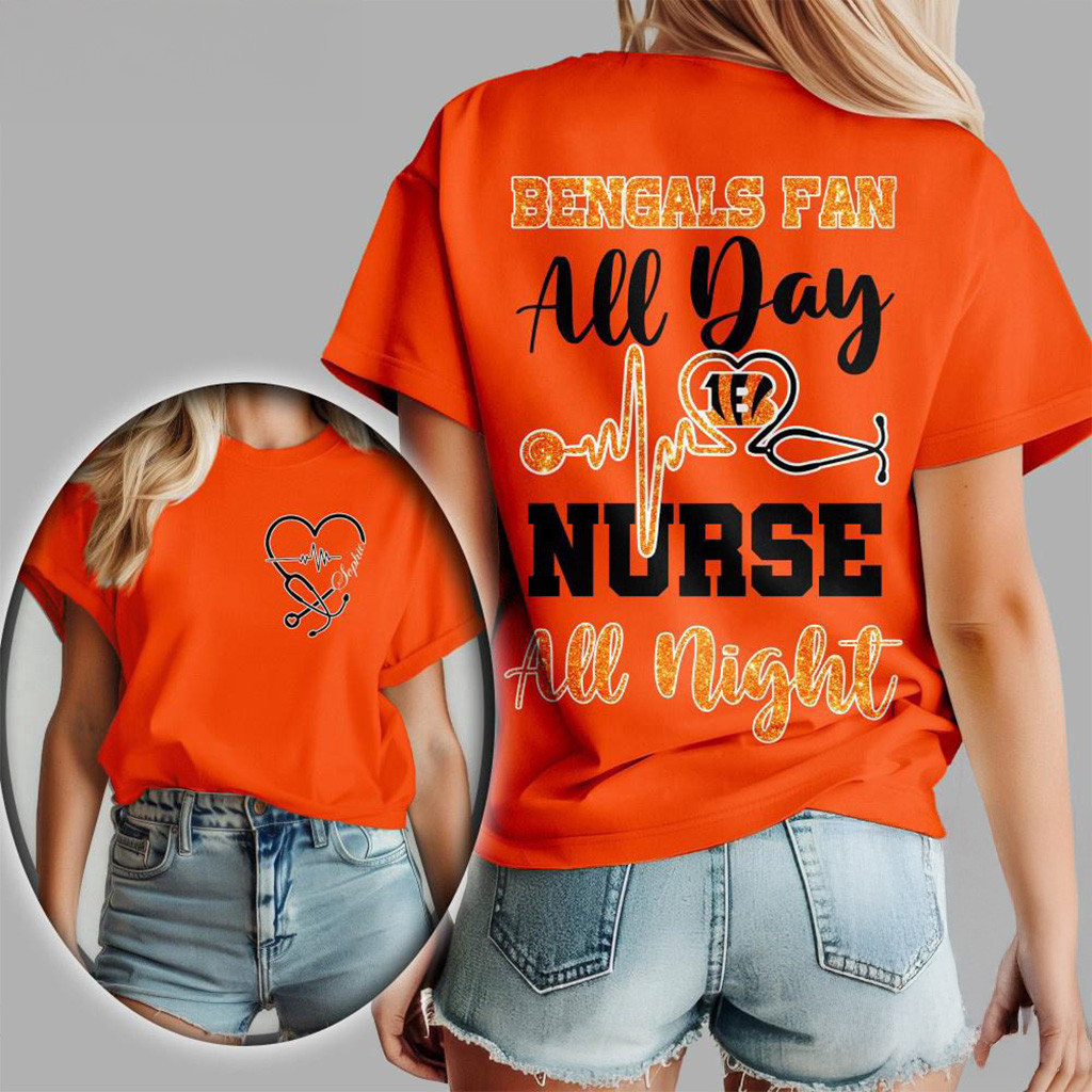 Cincinnati Bengals NFL All Day Nurse All Night Shirt Cincinnati Bearcats Merch Gifts For Fans