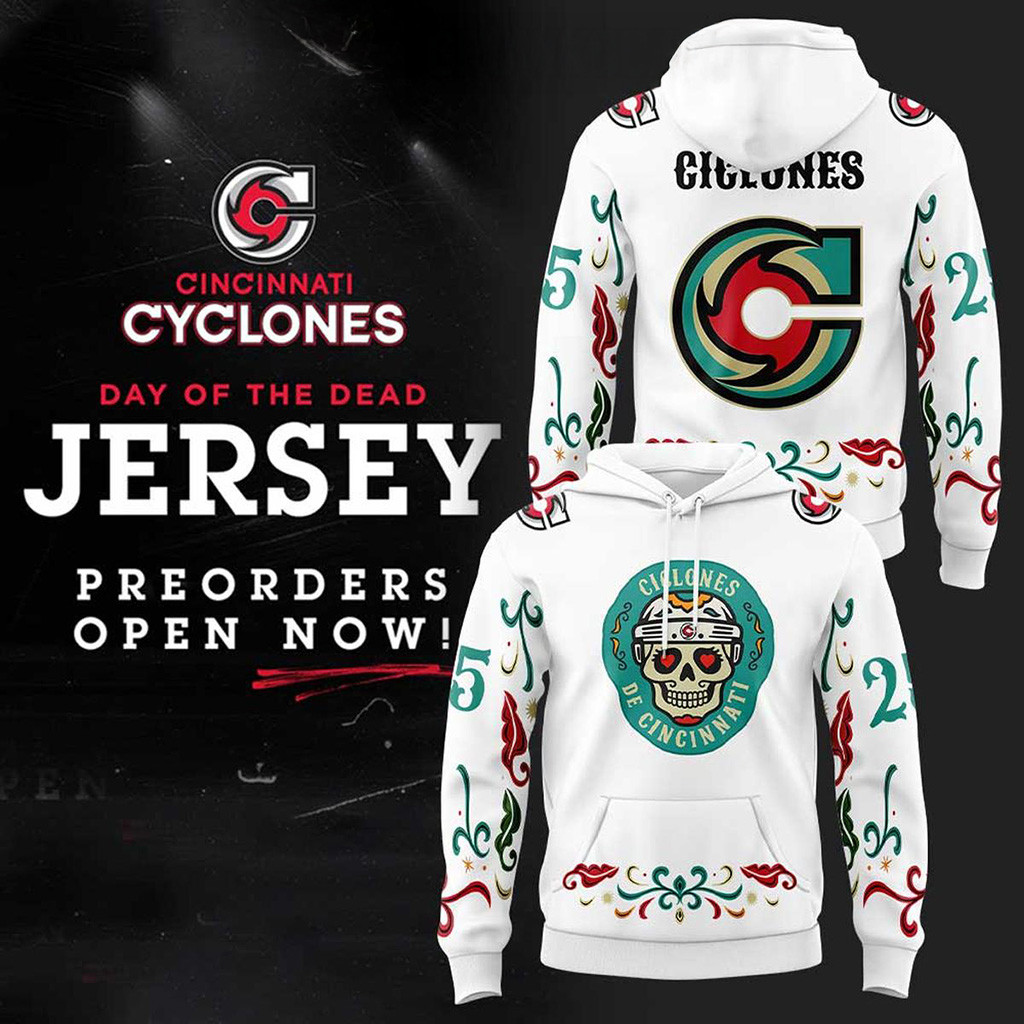 Cincinnati Cyclones Day Of The Dead Hoodie Cincinnati Cyclones Merch Gifts For Him