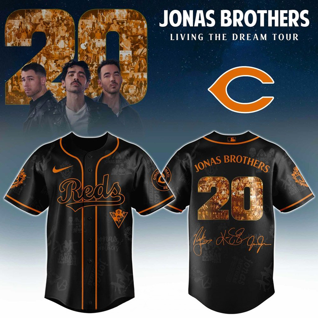Cincinnati Reds X Jonas Brothers Living The Dream Tour 2025 Jersey Cincinnati Reds Merch Gifts