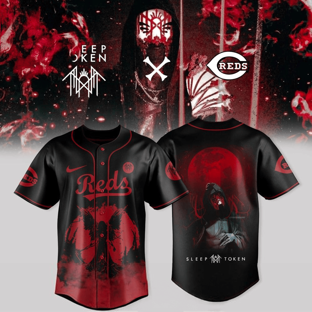 Cincinnati Reds X Sleep Token Even In Arcadia Tour Baseball Jersey Cincinnati Reds Merch