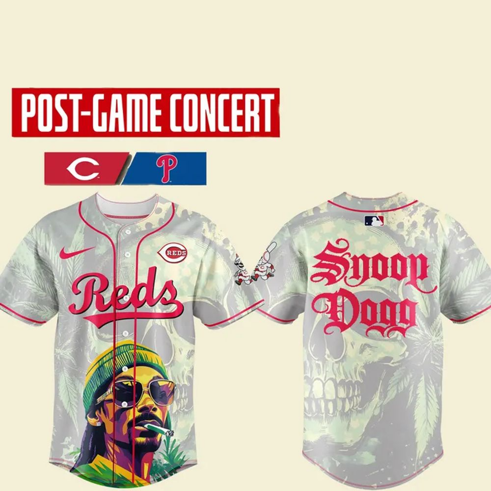 Cincinnati Reds X Snoop Dogg Postgame Concert 2025 Baseball Jersey Good Fathers Day Gifts
