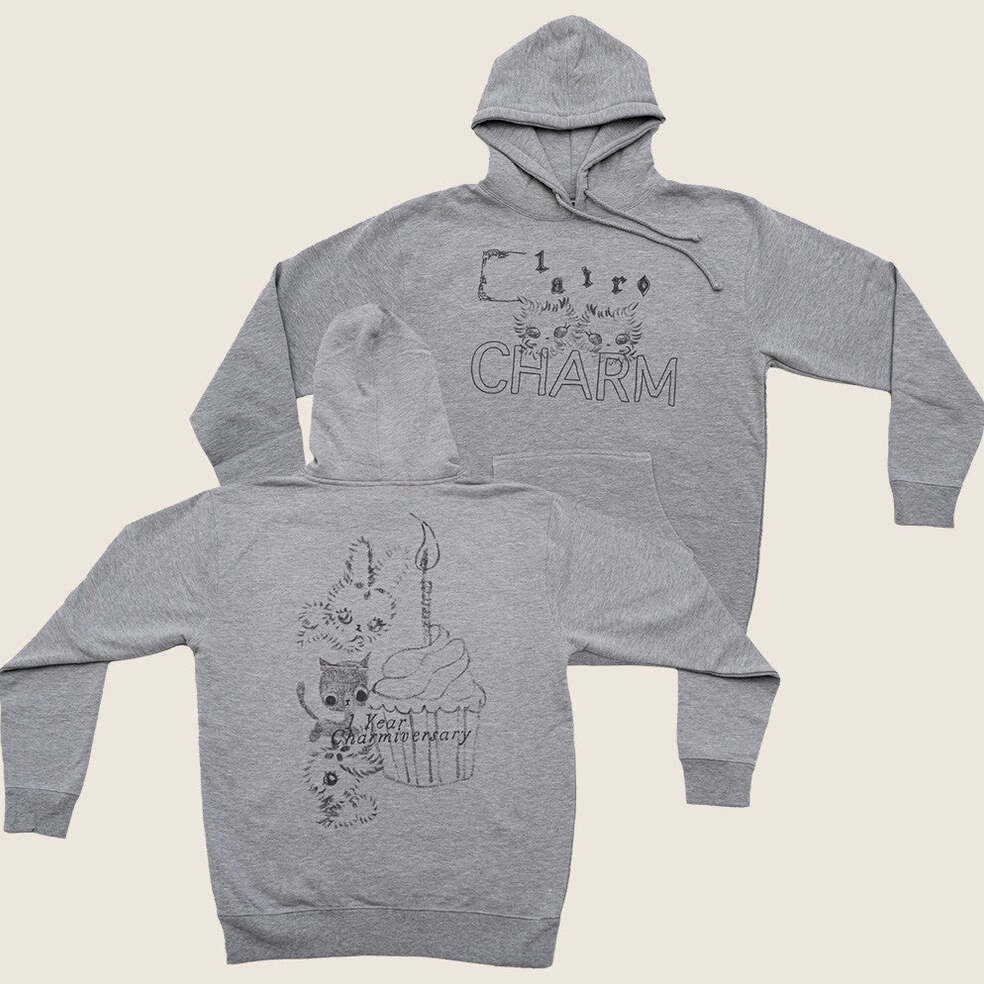 Clairo Charm Merch Charm Anniversary Hoodie Grey Gifts For Best Friends Birthday Gifts For Her