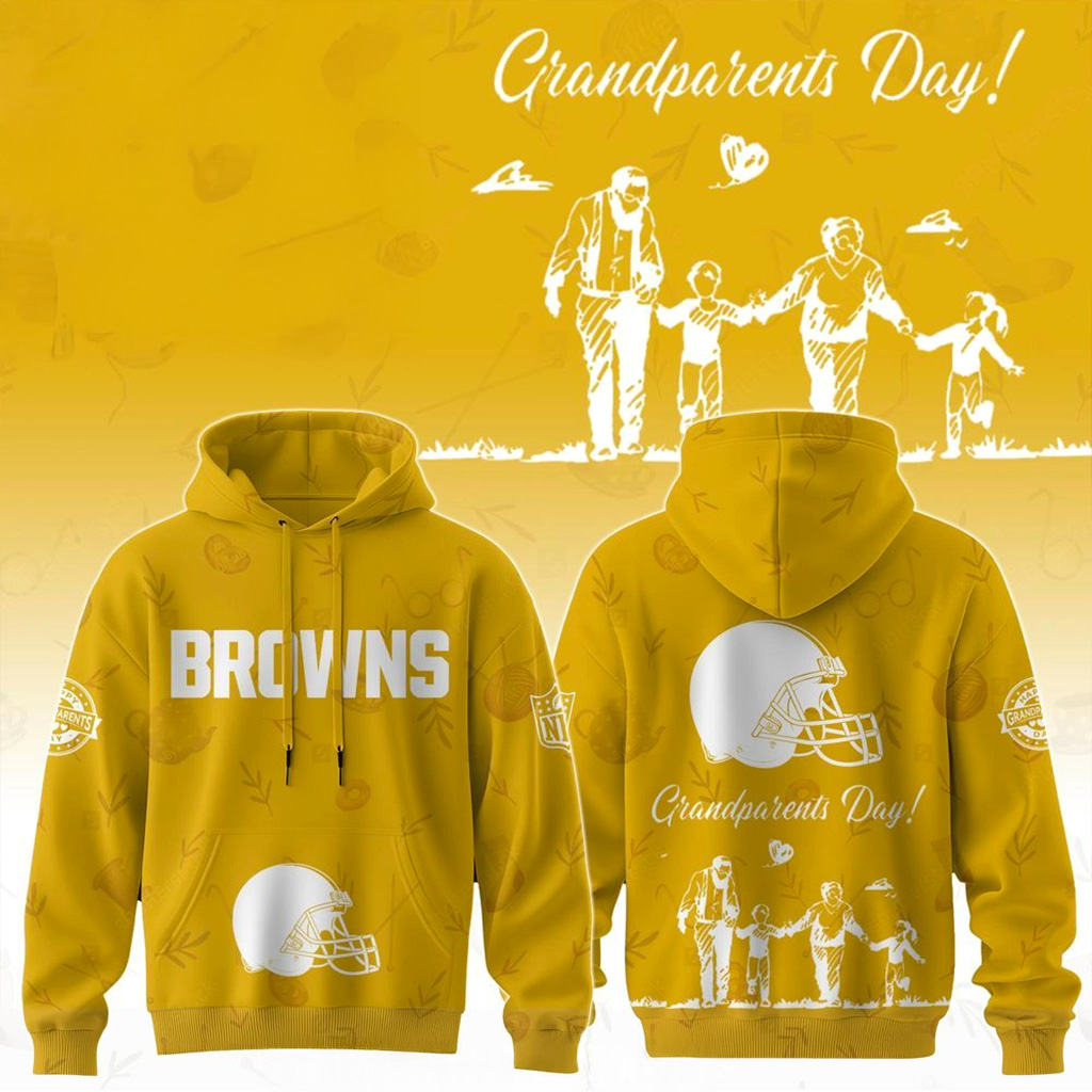 Cleveland Browns X Grandparents Day 2025 Hoodie Cleveland Browns Merch Gifts For Football Lovers