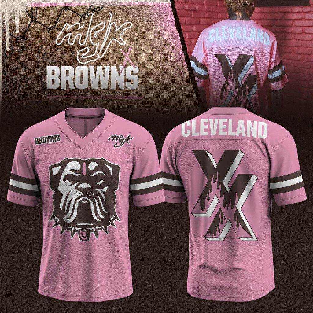 Cleveland Browns X Machine Gun Kelly Football Jersey Cleveland Browns Merch Fans Gifts