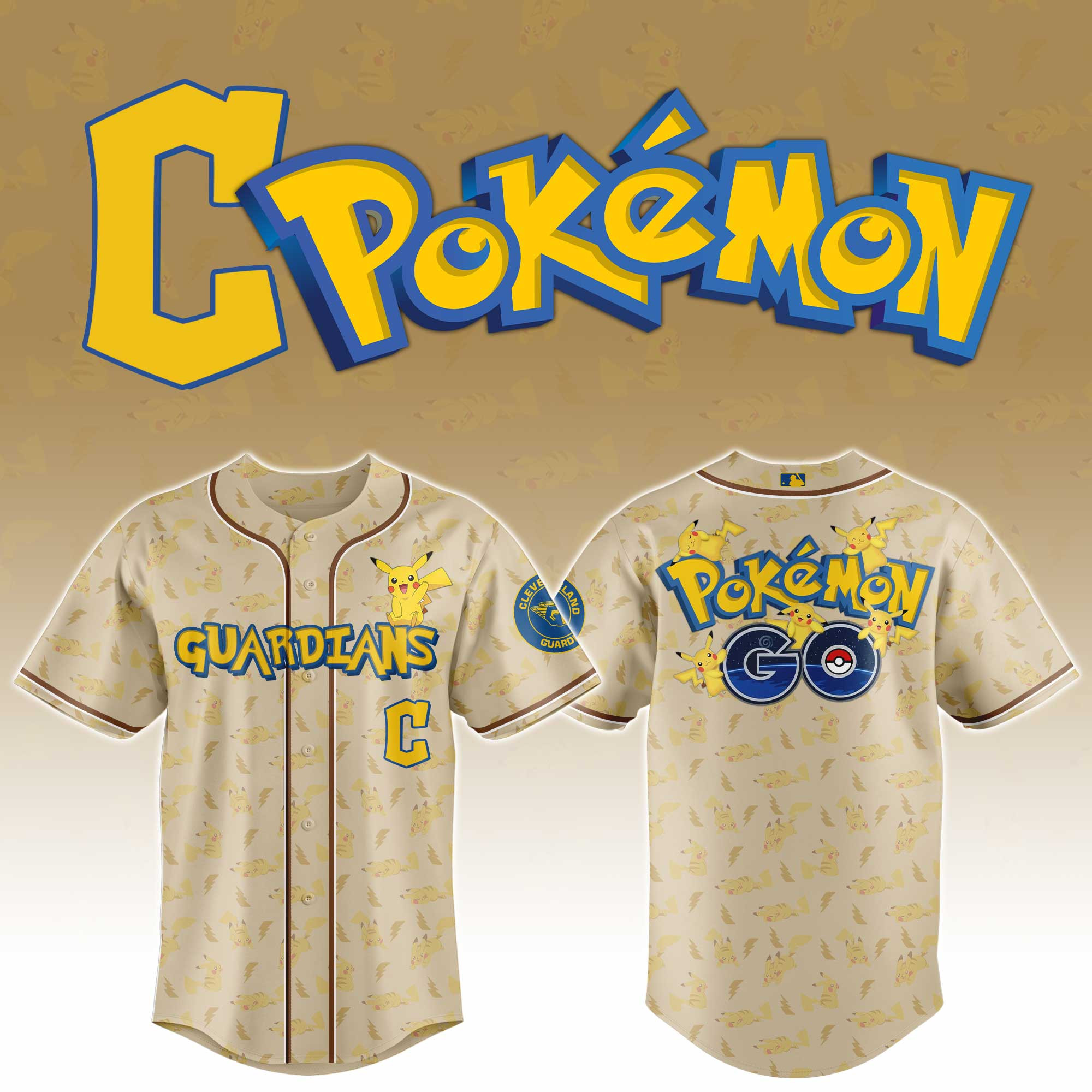 Cleveland Guardians Mlb X Pokemon Go Master Baseball Jersey For Fans