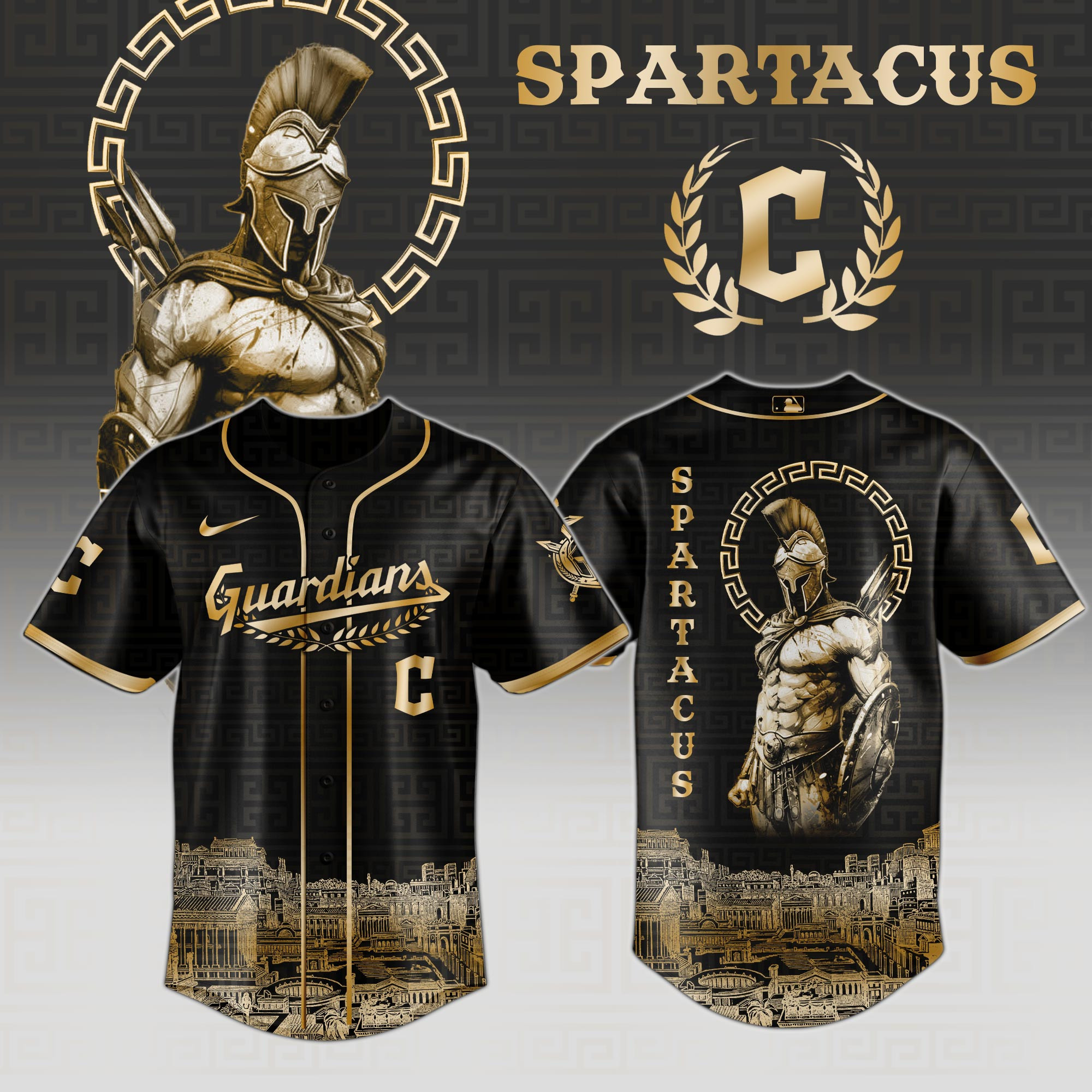 Cleveland Guardians Mlb X Spartacus Baseball Jersey For Fans