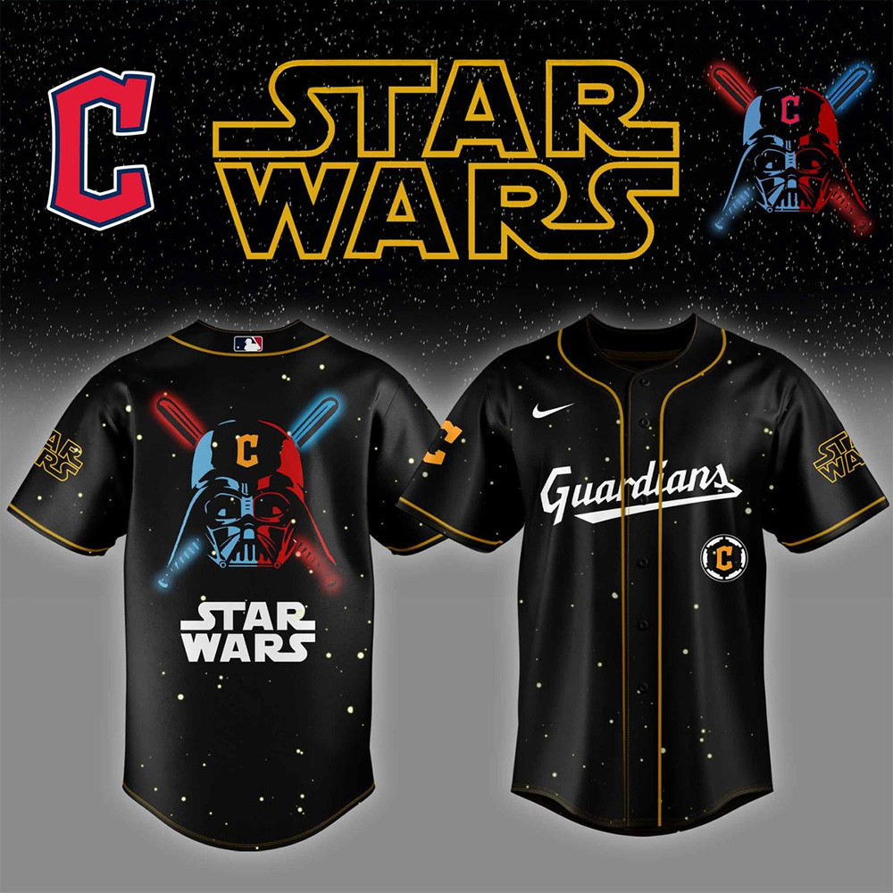 Cleveland Guardians MLB x Star Wars 2025 Baseball Jersey Cleveland Guardians Merch For Fans