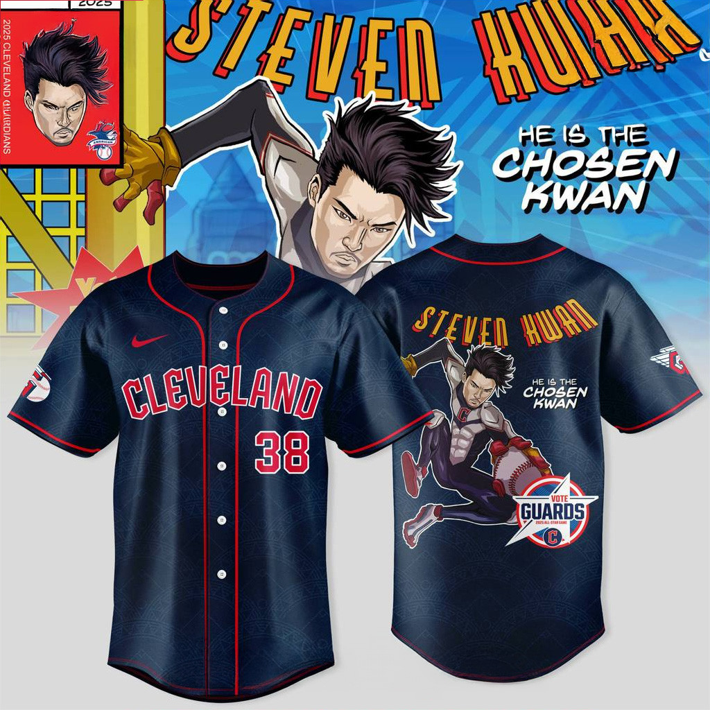 Cleveland Guardians Power All-Star He Is The Chosen Kwan Navy Jersey Cleveland Guardians Merch