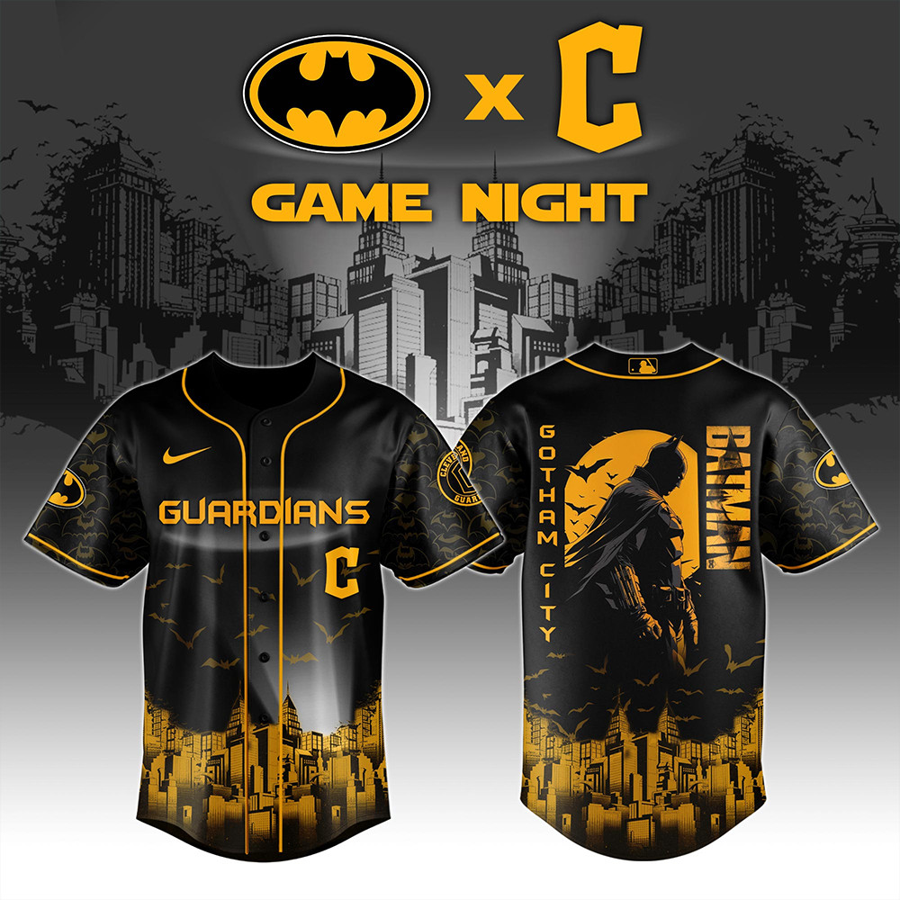 Cleveland Guardians x DC Batman Game Night Jersey Gifts For Baseball Fans