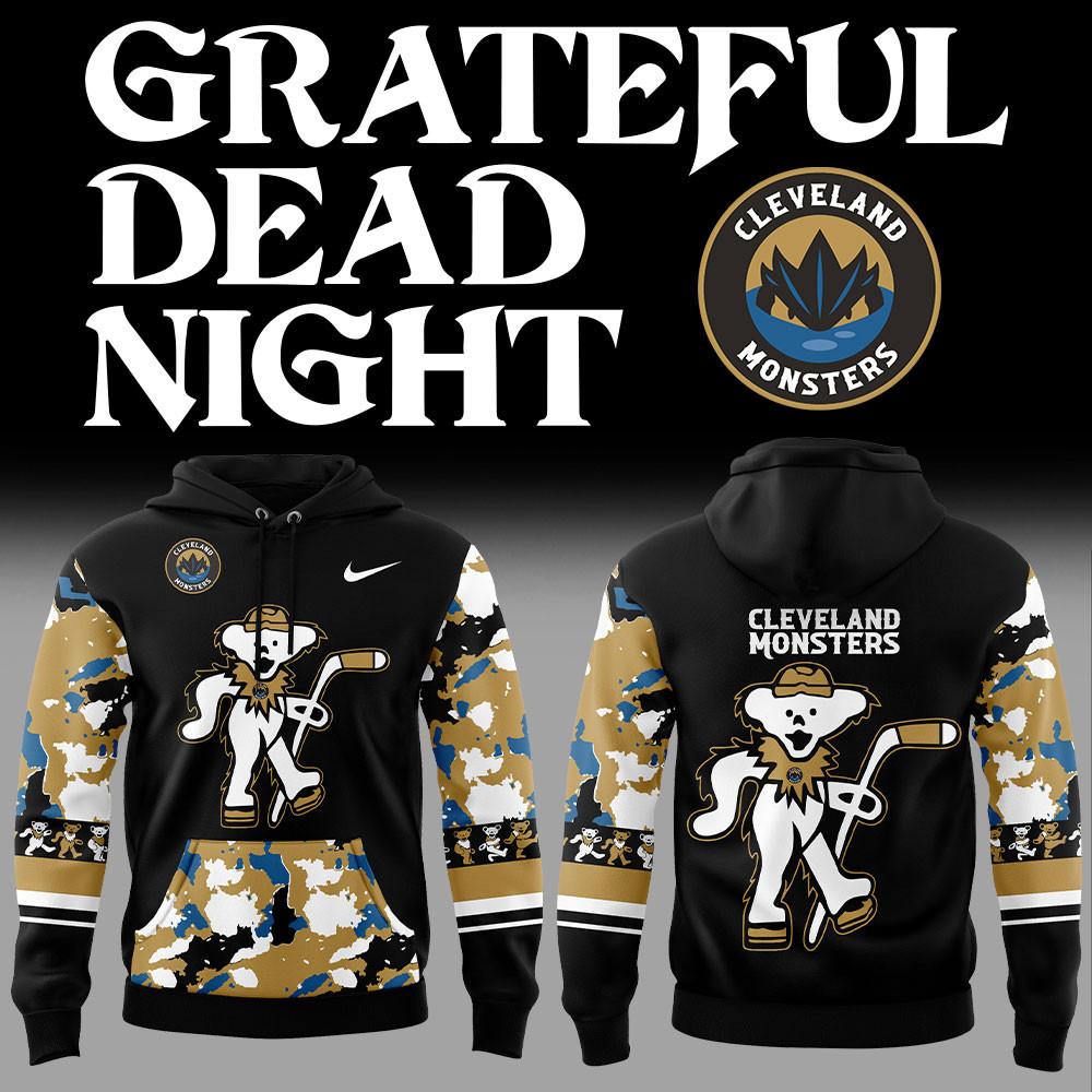 Cleveland Monsters Grateful Dead Night Nike Hoodie Gifts For Nhl Fans
