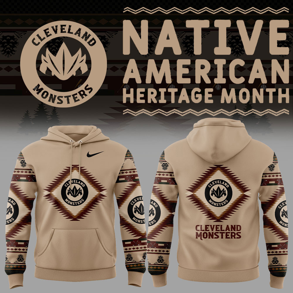 Cleveland Monsters Native American Heritage Nike Hoodie Good Gifts For Hockey Fans