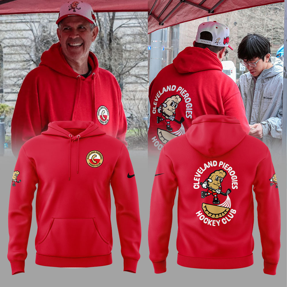 Cleveland Monsters Pierogies Uniform Red Hoodie Best Gifts For Hockey Lovers