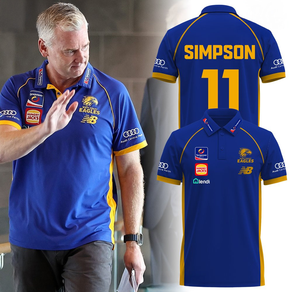 Coach Adam Simpson West Coast Eagles Polo Shirt Adam Simpson Merch Father's Day Gifts For Grandpa