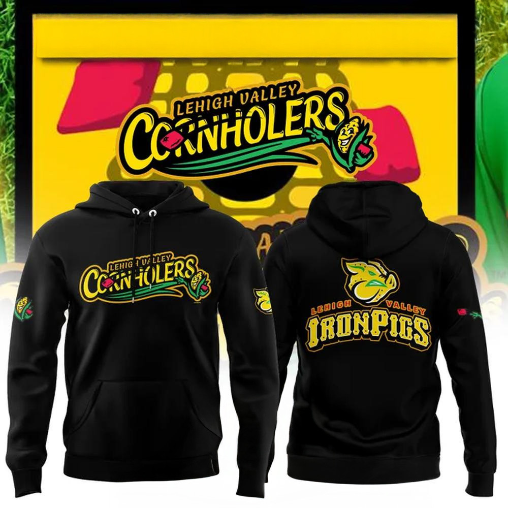 Coal Cracker Cornhole x Lehigh Valley IronPigs 2025 Limited Edition Hoodie Husband Gifts