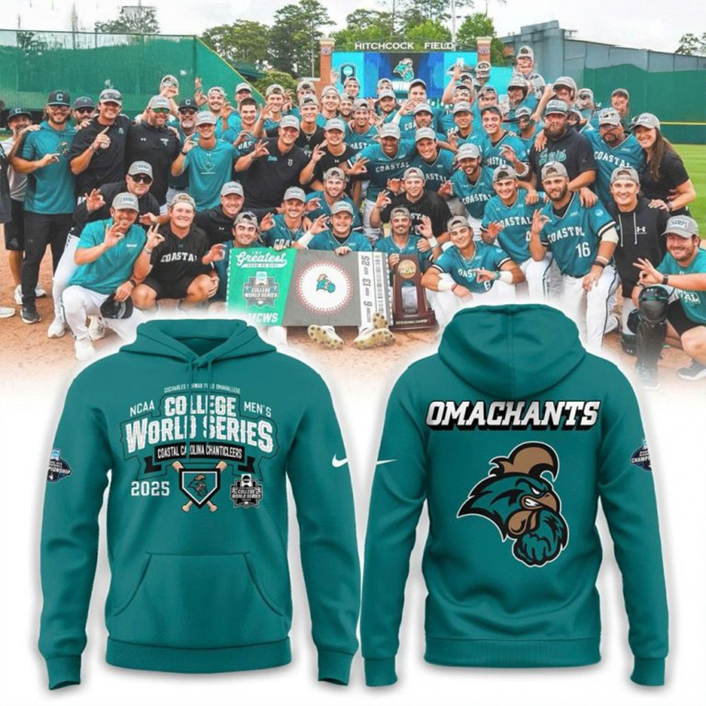 Coastal Carolina Chanticleers NCAA Baseball College World Series 2025 Hoodie NCAA Merch