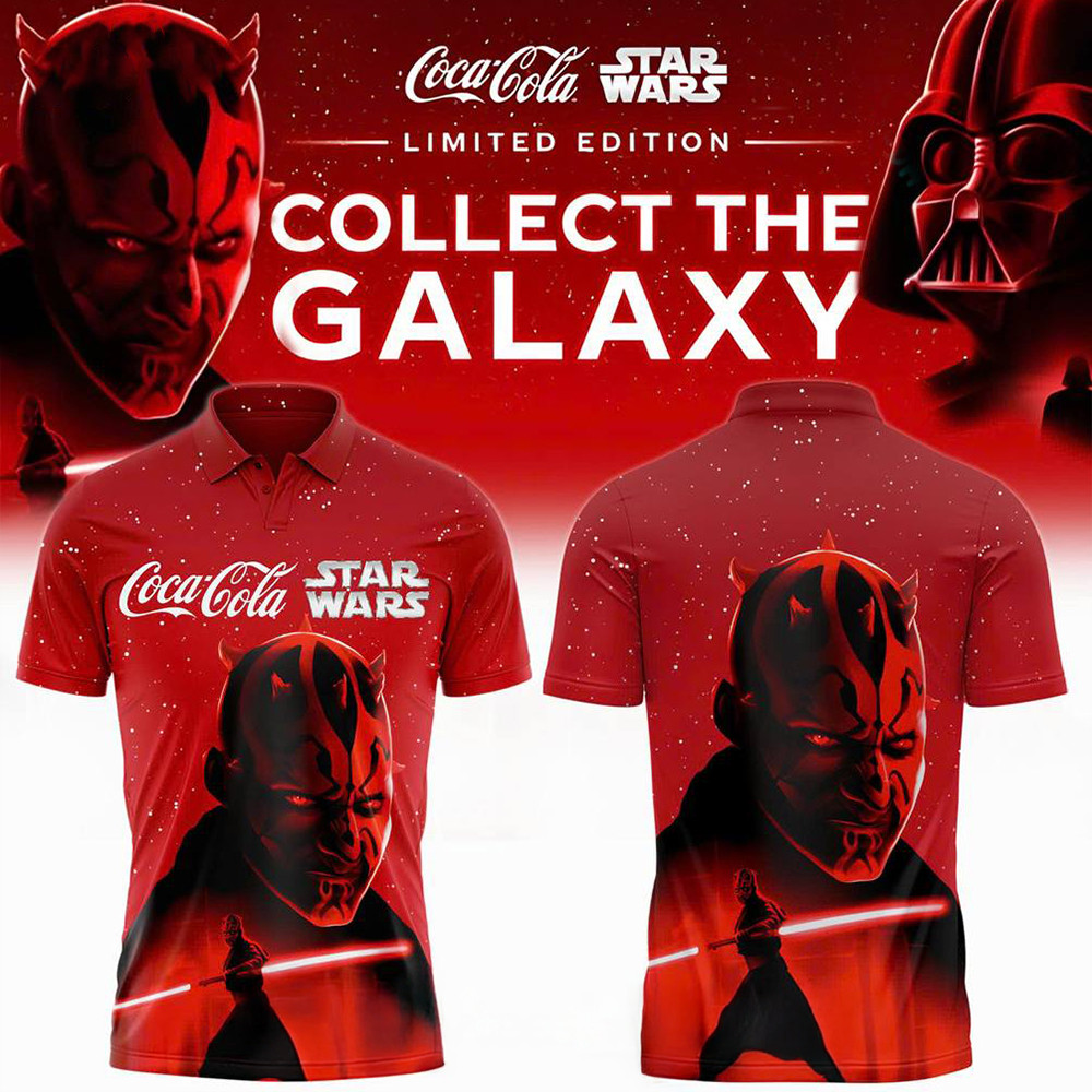 Cocacola X Star Wars Collect Galaxy Polo Shirt 2025 Fan Merch Gifts For Boyfriend