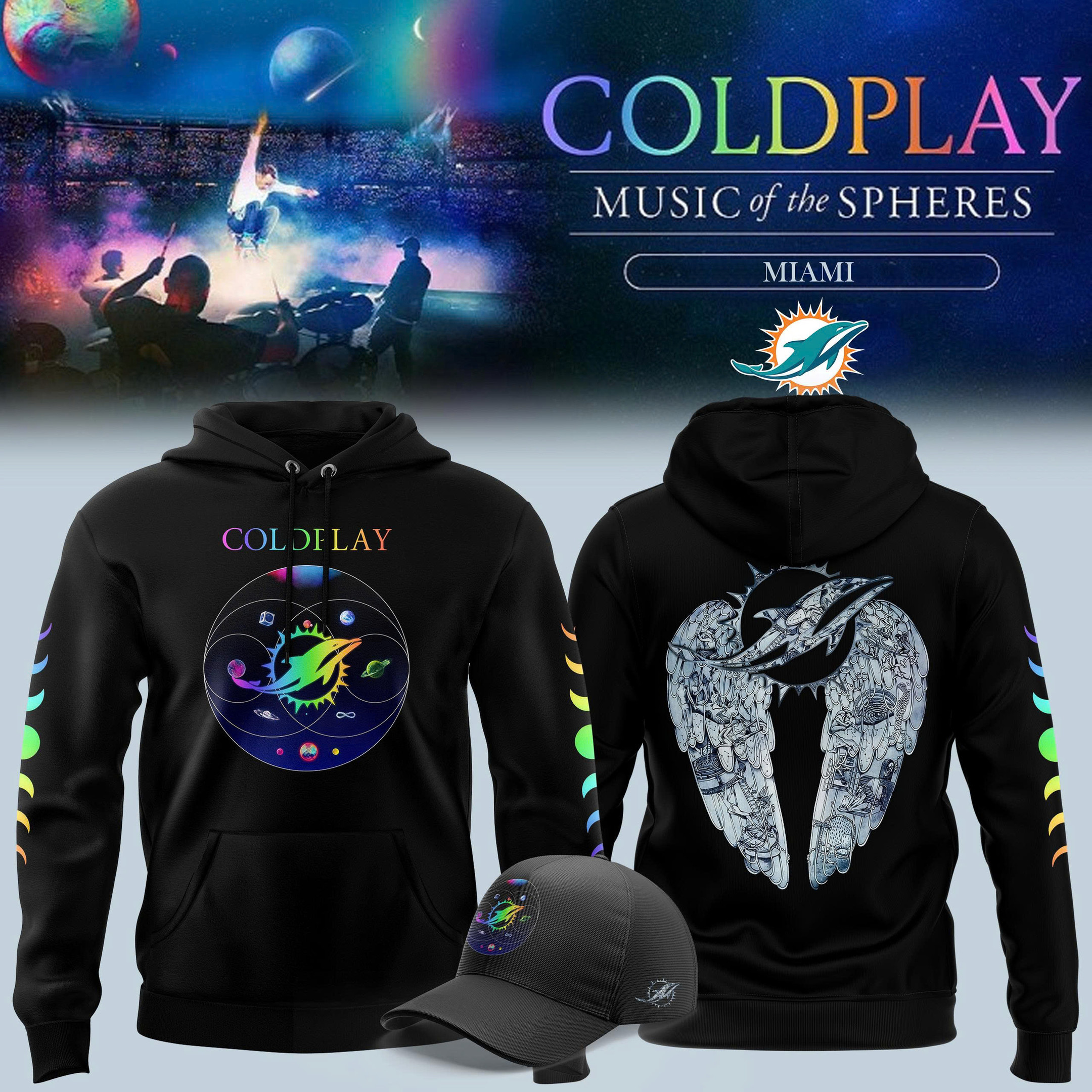 Coldplay 2025 Miami Tour Limited Hoodie Gifts For Music Lovers
