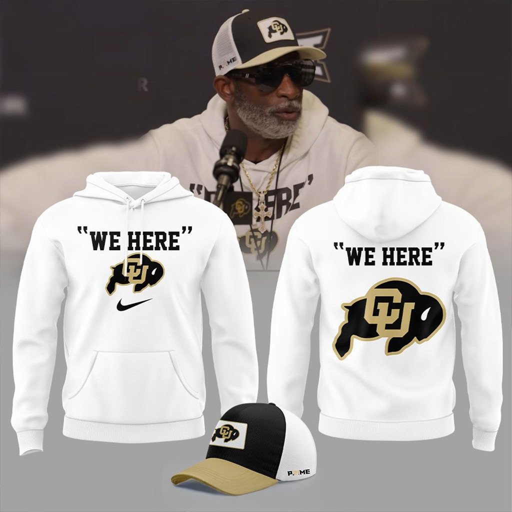 Colorado Buffaloes We Here Special Hoodie Colorado Buffaloes Merch Football Fan Gift Ideas