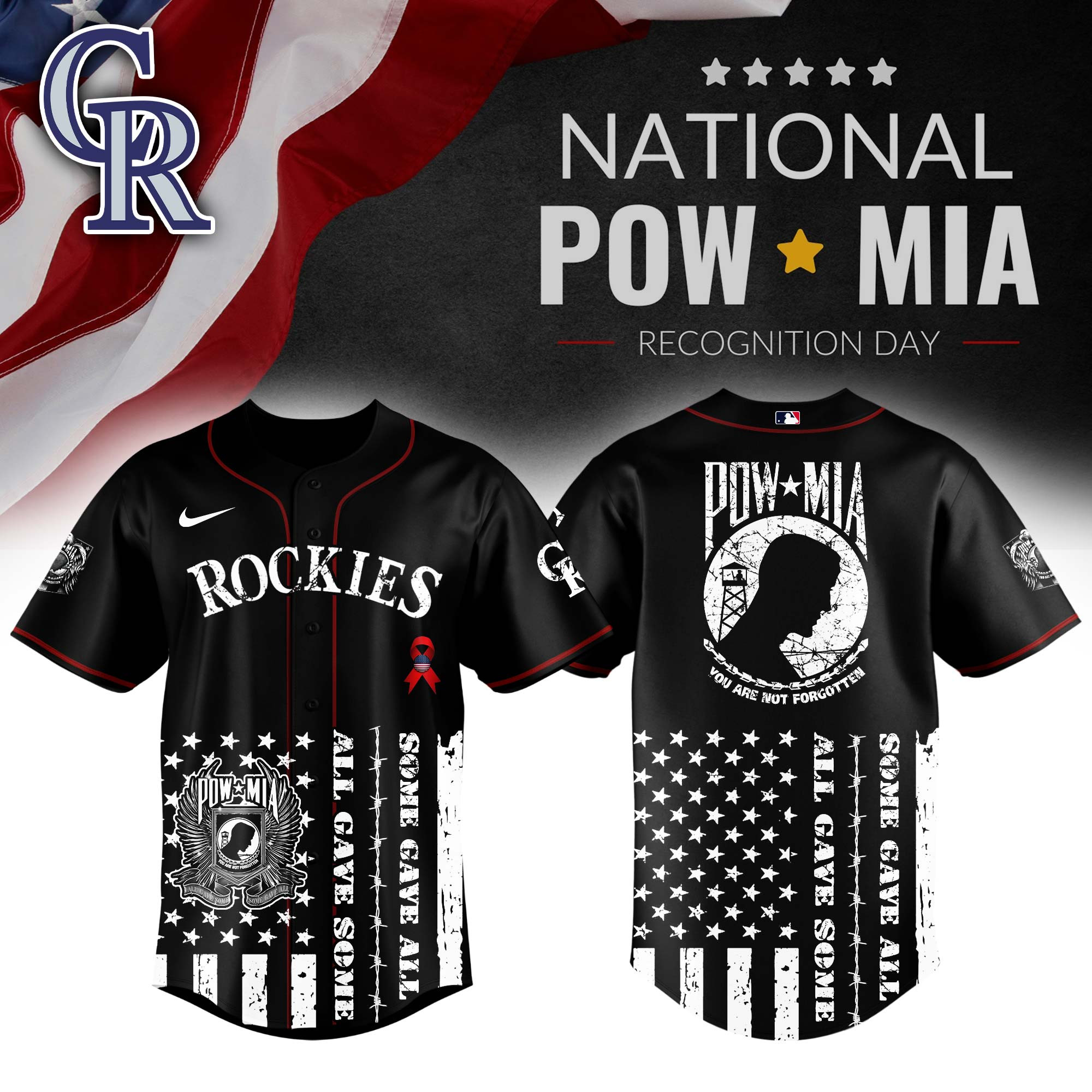 Colorado Rockies Mlb X National Powmia Recognition Day Baseball Jersey For Fans