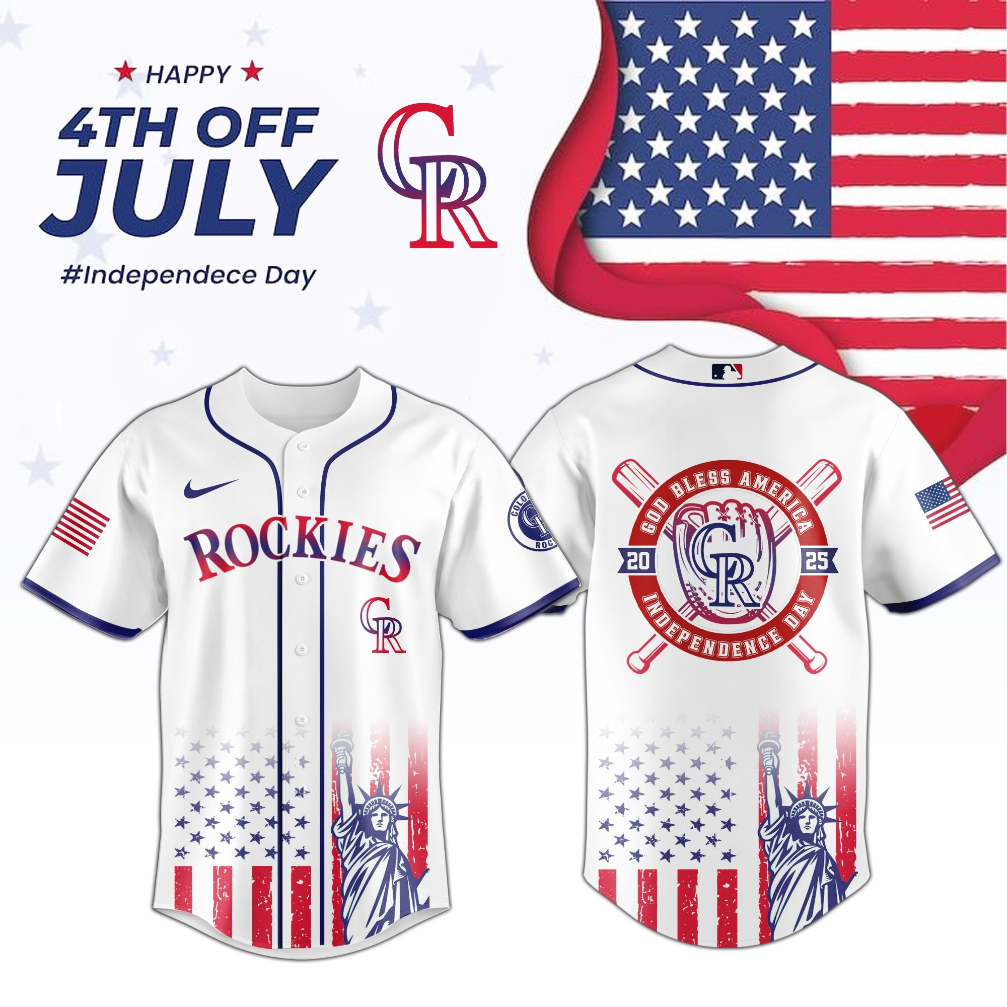 Colorado Rockies Special Independence Day 2025 Limited Edition Jersey Colorado Rockies Merch
