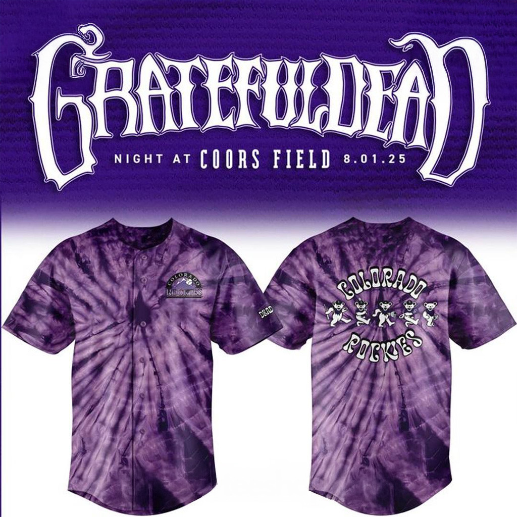 Colorado Rockies x Grateful Dead Night at Coors Fields Special Baseball Jersey Rockies Merch