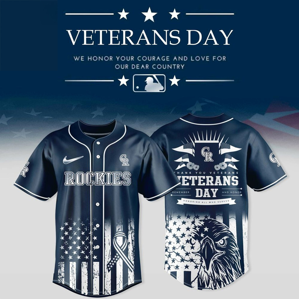 Colorado Rockies X Veterans Day 2025 Jersey Colorado Rockies Merch Gifts For Him