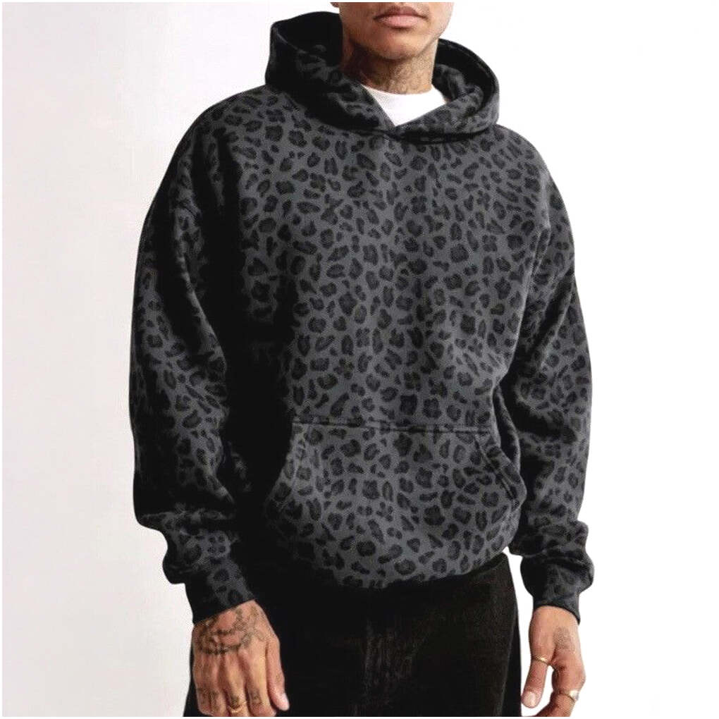 Comfort Leopard Hoodie Black Best Gifts For Boyfriend Birthday Gifts For Friends