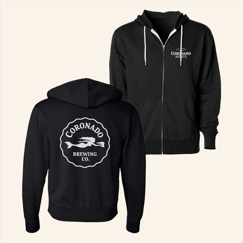 Coronado Brewing Company Cbc Logo Zip Hoodie Coronado Brewing Merch Birthday Gifts For Dad