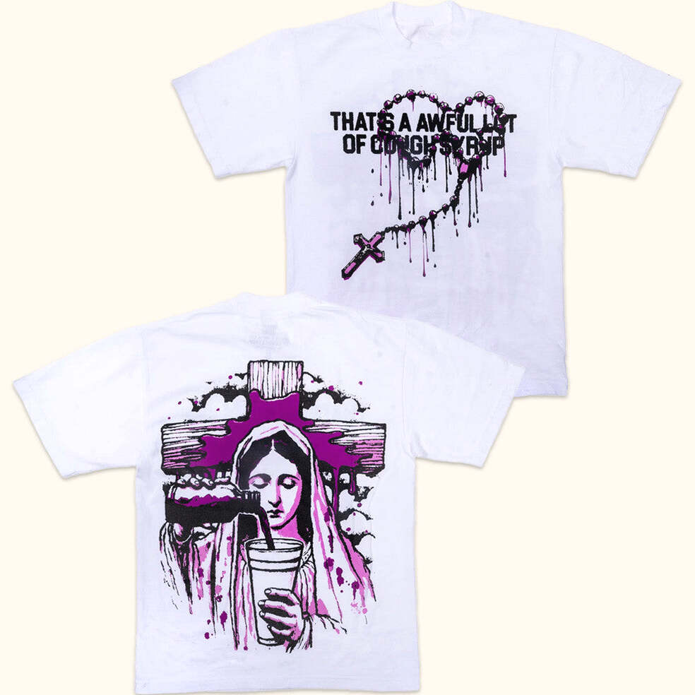 Cough Syrup Merch Rosary T-Shirt Present For Mom Birthday Gifts For Best Friend